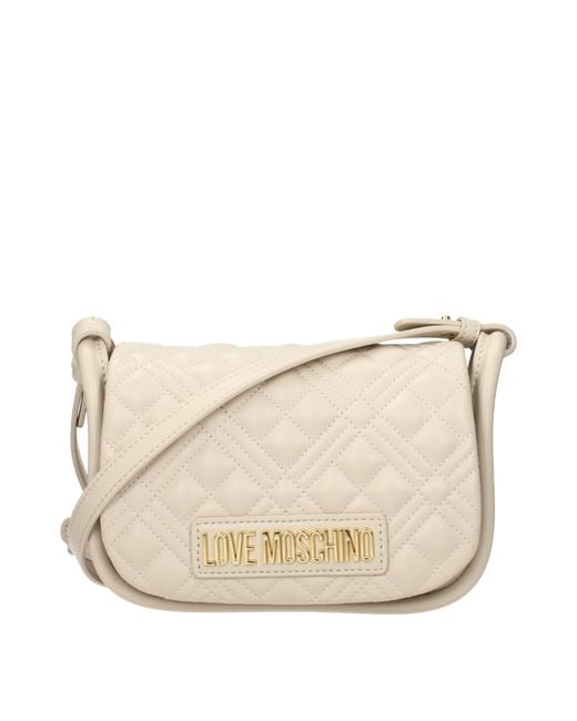 Love Moschino Natural Crossbody Bags Polyurethane/Ivory