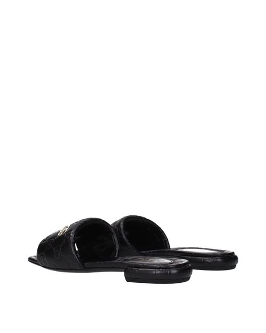 Gucci Black Slides And Clogs Leather