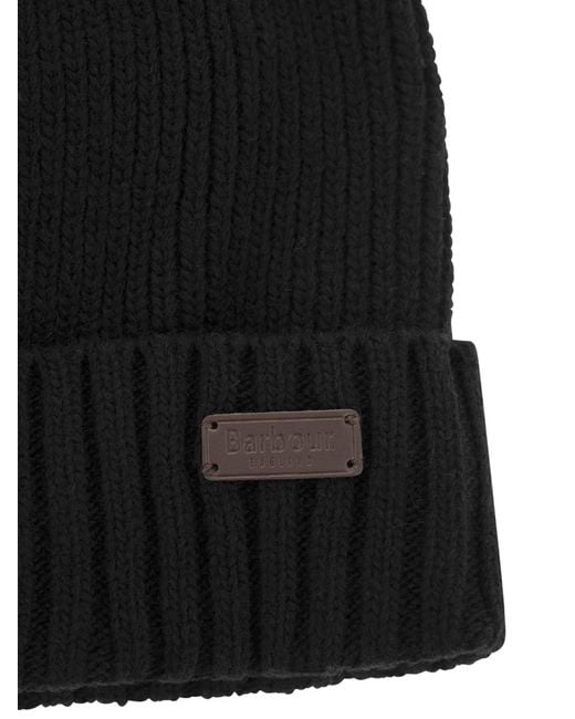Barbour Black Carlton Wool Cap for men