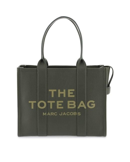 Borsa The Leather Large Tote Bag di Marc Jacobs in Green