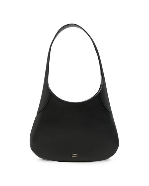 Khaite Black Joan Small Leather Hobo Bag