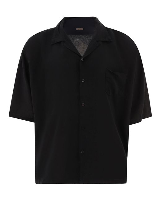 Camisa de lino Kapital de hombre de color Black