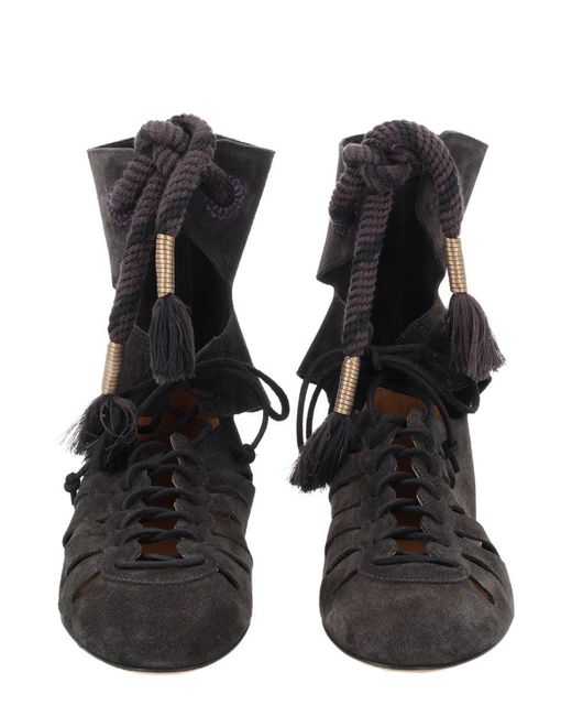 Isabel Marant Black Luxurious Leather Ankle Boots