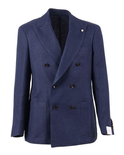 Luigi Bianchi Blue Jacket Drop Seven