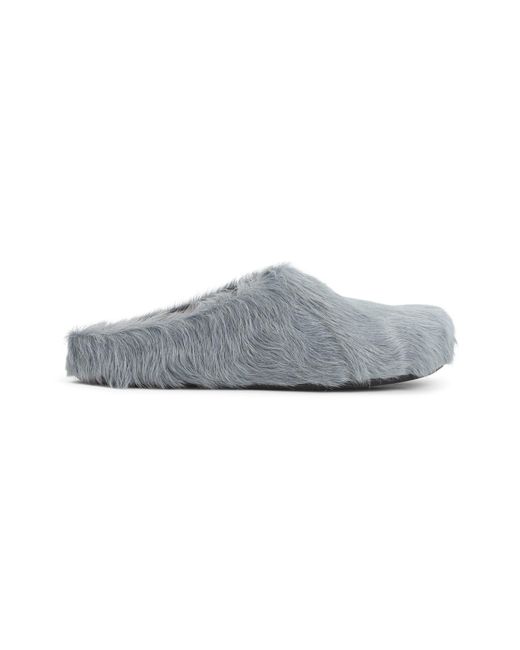 Marni Gray Calf Hair Flat