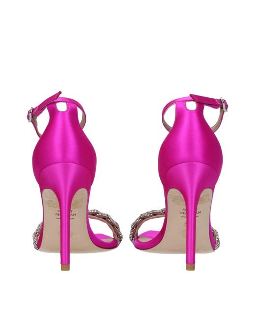 Stuart Weitzman Pink Sandali Donna Raso Fuxia/Fenicottero