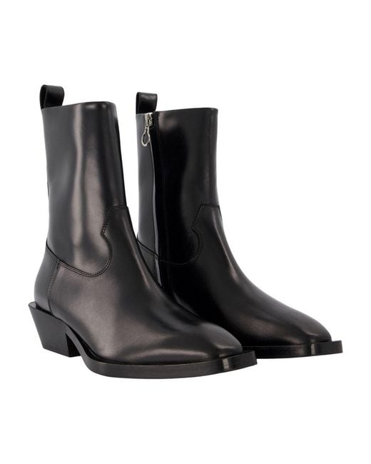 Aeyde Black Cowboy Boots