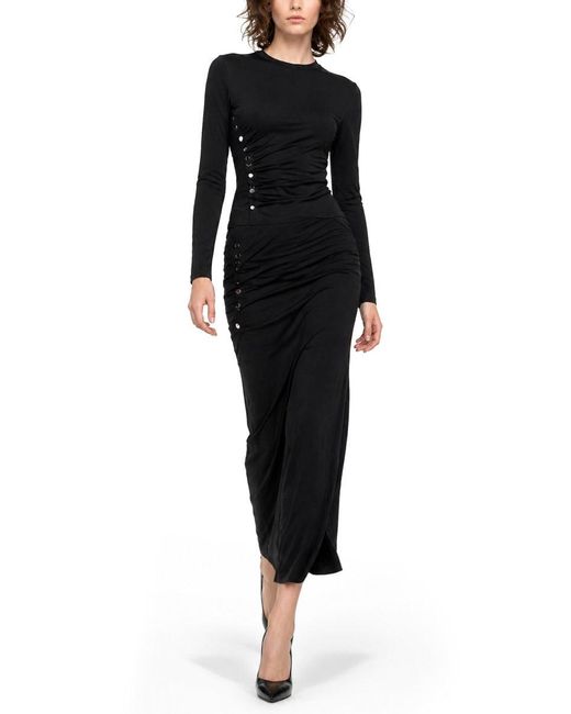Rabanne Black Drapé Jersey Top