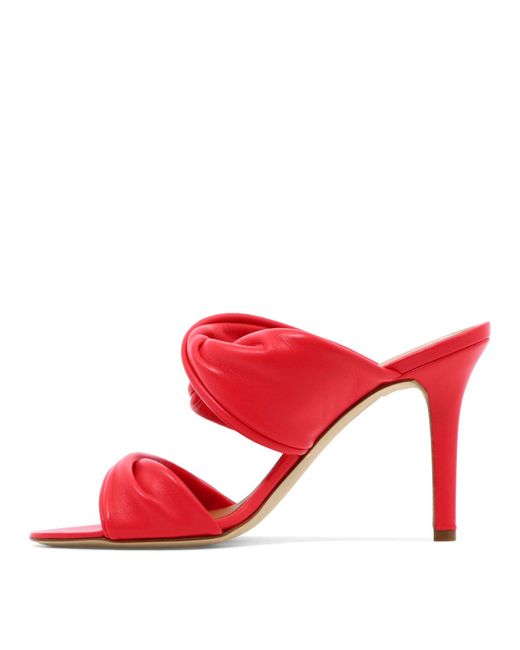 Via Roma 15 Red Weaved Nappa Sandals