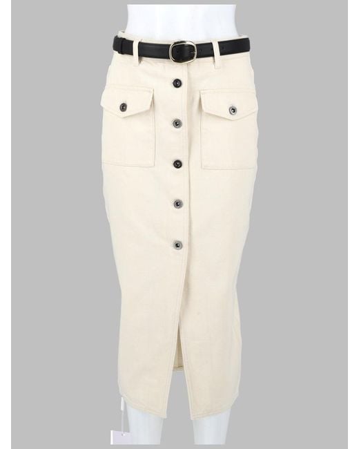 Self-Portrait Natural Mid-Length Skirt With Elegant Design