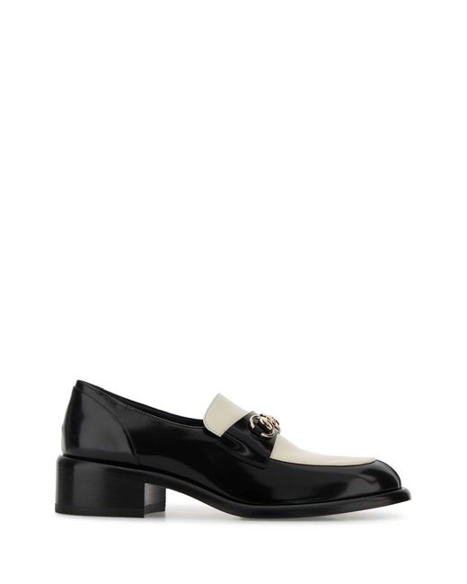 Gucci Black Two-Tone Leather Loafers