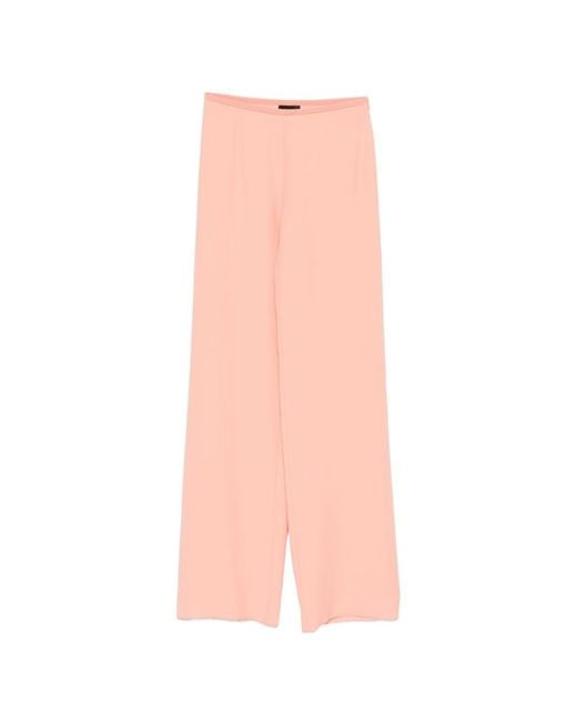 Emporio Armani Pink Straight-Leg Trousers