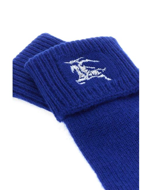 Burberry Blue Electric Cashmere Blend Gloves