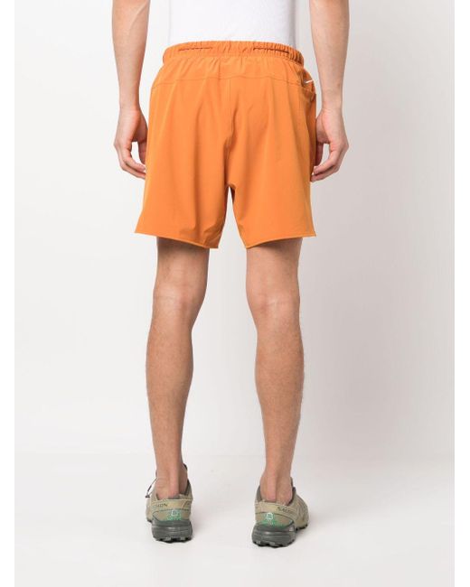 Nike Orange Embroidered-logo Track Shorts for men