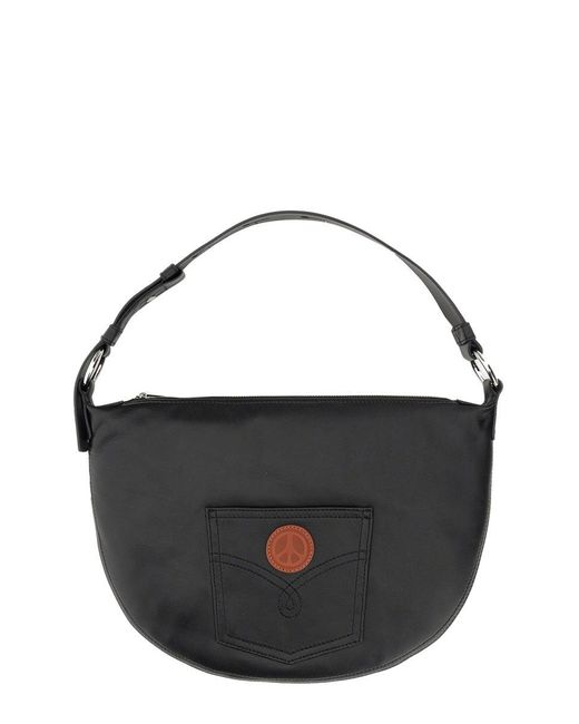 Moschino Black Nylon Mini Handbag