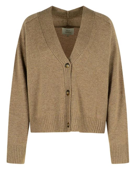 Loulou de Saison Natural Cashmere Cardigan Mole Melange