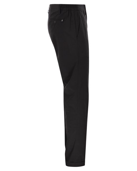 Re-hash Black Slim Fit Stretch Technical Cotton Chinos