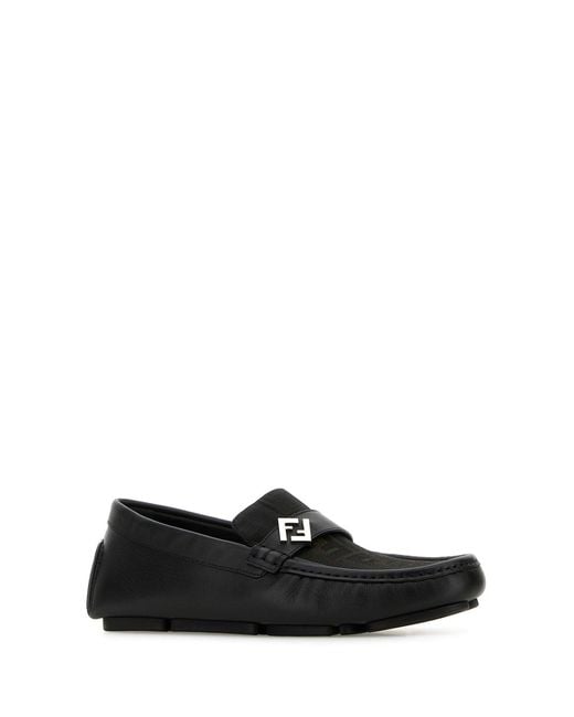 Fendi Black Driver Tess.Ff Sfumato+Vitello for men