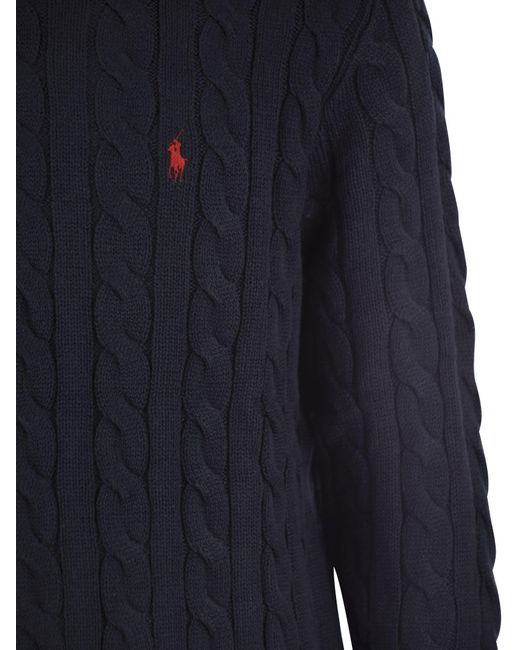 Polo Ralph Lauren Blue Plaited Cotton Jersey for men