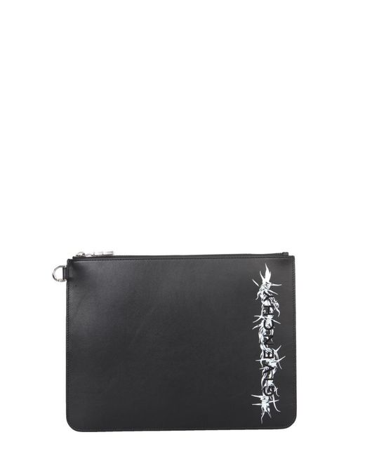 Givenchy Lederen Zakje in het Gray voor heren