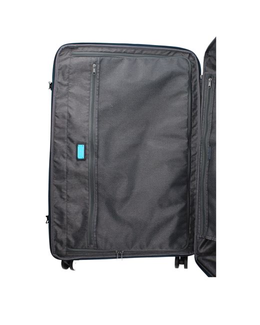 Piquadro Blue Trolley Fabric