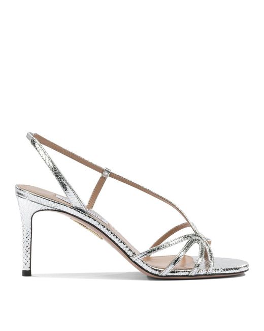 Aquazzura Natural "Talk To Me 75Mm" Heeled Sandals