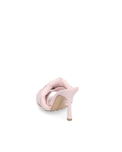 Bottega Veneta Pink Lido Mules