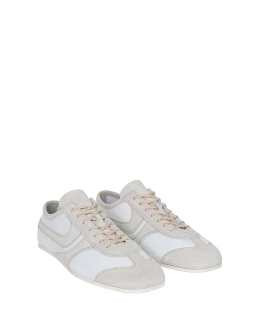 Dries Van Noten White Suede Sneakers