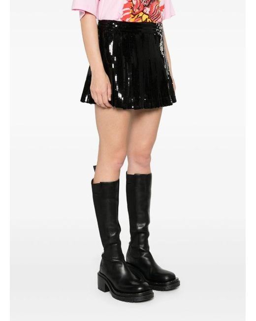 P.A.R.O.S.H. Black P.A.R.O..H. Godot Mini Skirt