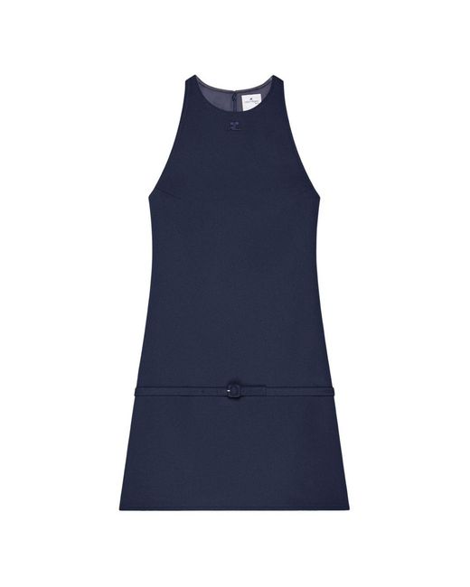 Courreges Blue A-Line Mini Dress