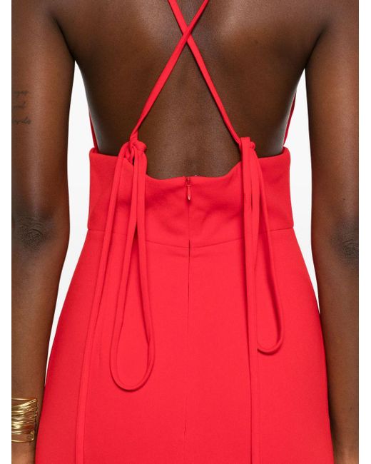 Solace London Red Milly Midi Dress