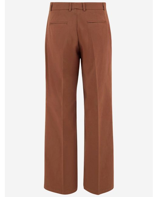 QL2 Donna Brown Stretch Cotton Pants