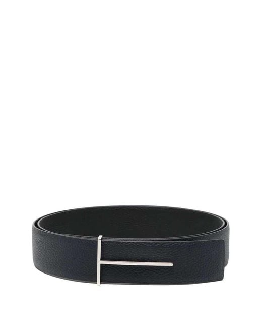 Tom Ford Black Reversible Leather Belt for men