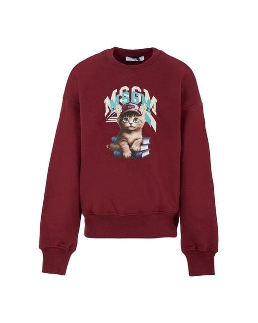 MSGM Red Jersey With Logo