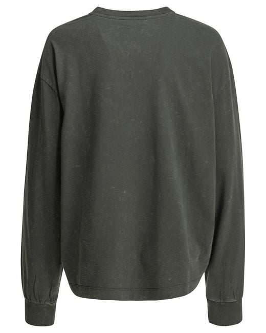 Ganni Gray "Tiger" Crewneck T-Shirt