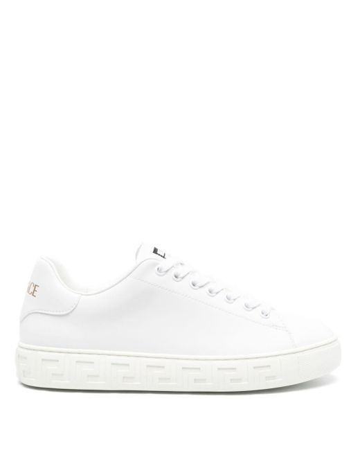 Versace Sneakers Met Greca Reliëf in het White voor heren