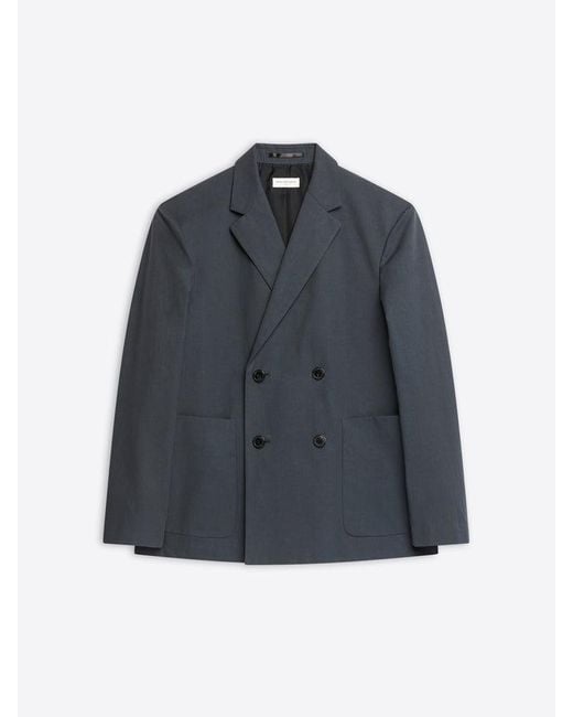 Dries Van Noten Blue 00740-Barleys 8232 M.W.Jacket Clothing