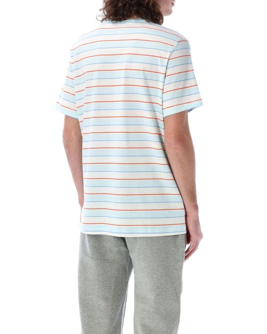 Nike White Striped T-Shirt for men