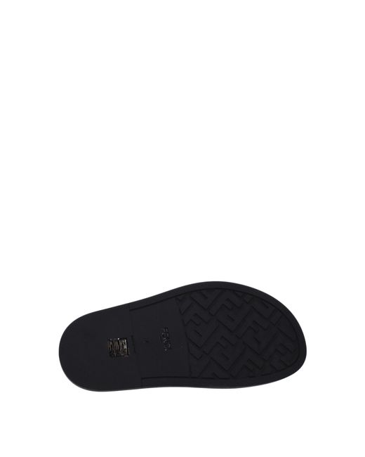 Fendi Black Slippers And Clogs Fabric