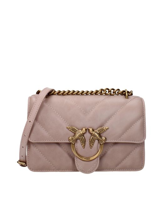 Pinko Pink Borse A Tracolla Love One Donna Pelle Rosa/Rosa Cipria for men