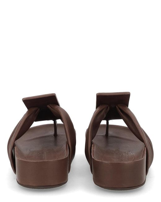 Uma Wang Brown Solid Sandals