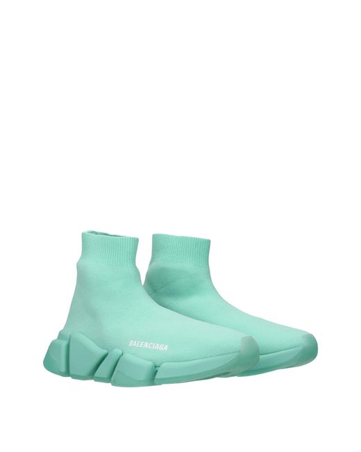 Balenciaga Green Sneakers Speed 2.0 Donna Tessuto Verde/Menta