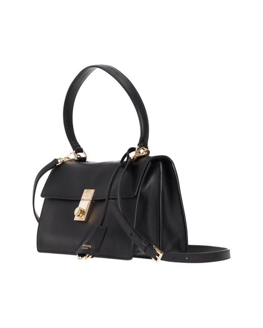 Prada Black Medium Leather Shoulder Bag