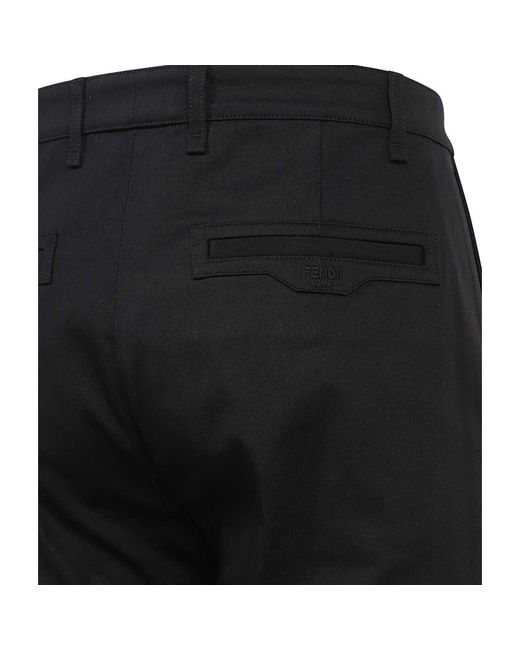 Fendi Black Cotton Pants for men