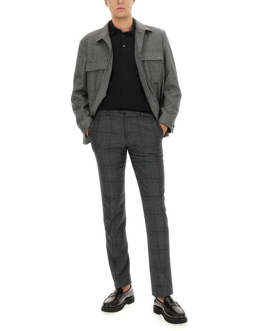 Lardini Gray Wool Shirt for men