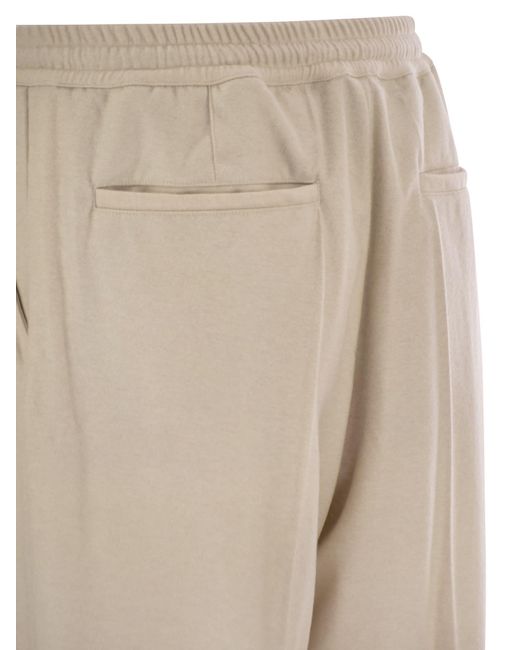 Fedeli Natural Harvard Soft Cashmere Flannel Trousers for men