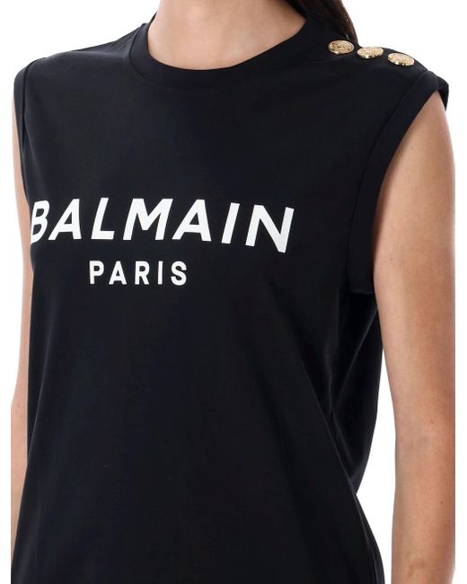 Balmain Black T -Shirts und Polos schwarz