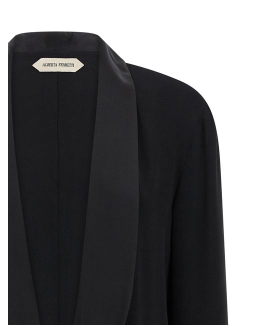 Alberta Ferretti Georgette Blazer in het Black