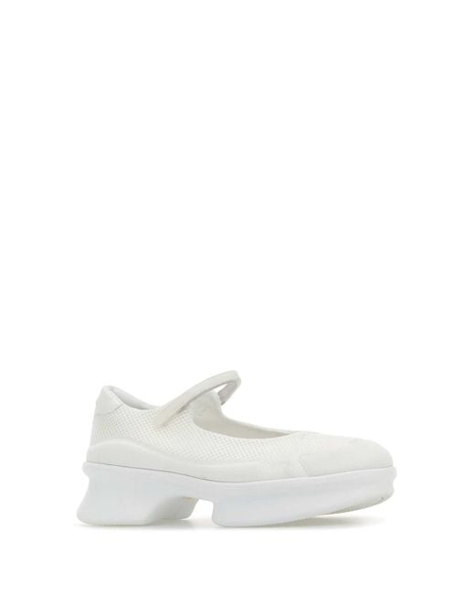 Prada White Mesh Ballerinas