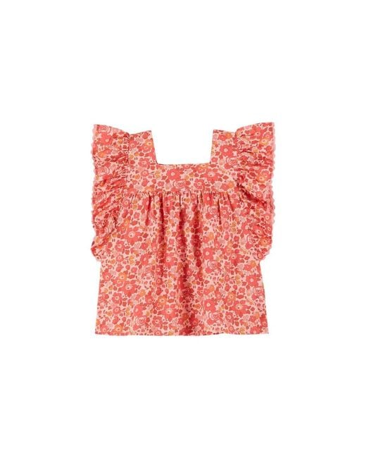 Emile Et Ida Red Maglietta Blouse Liberty